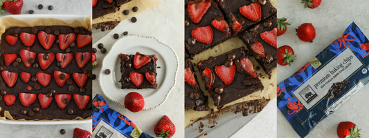 vegan strawberry brownies