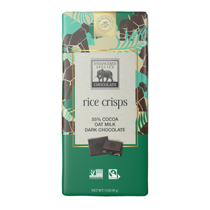 rice crisps with oat milk + 55% dark chocolate