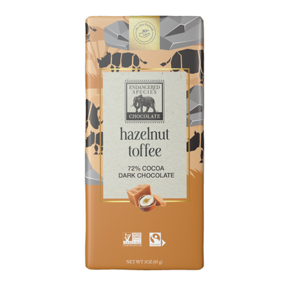 hazelnut toffee + 72% dark chocolate