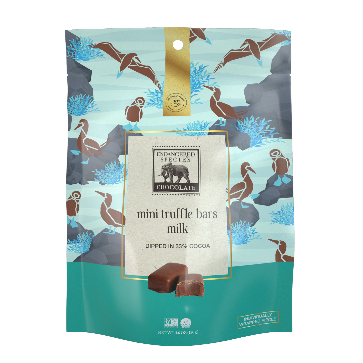 mini truffle bars milk - dipped in 33% cocoa