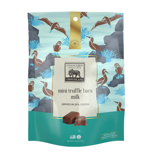 mini truffle bars milk - dipped in 33% cocoa