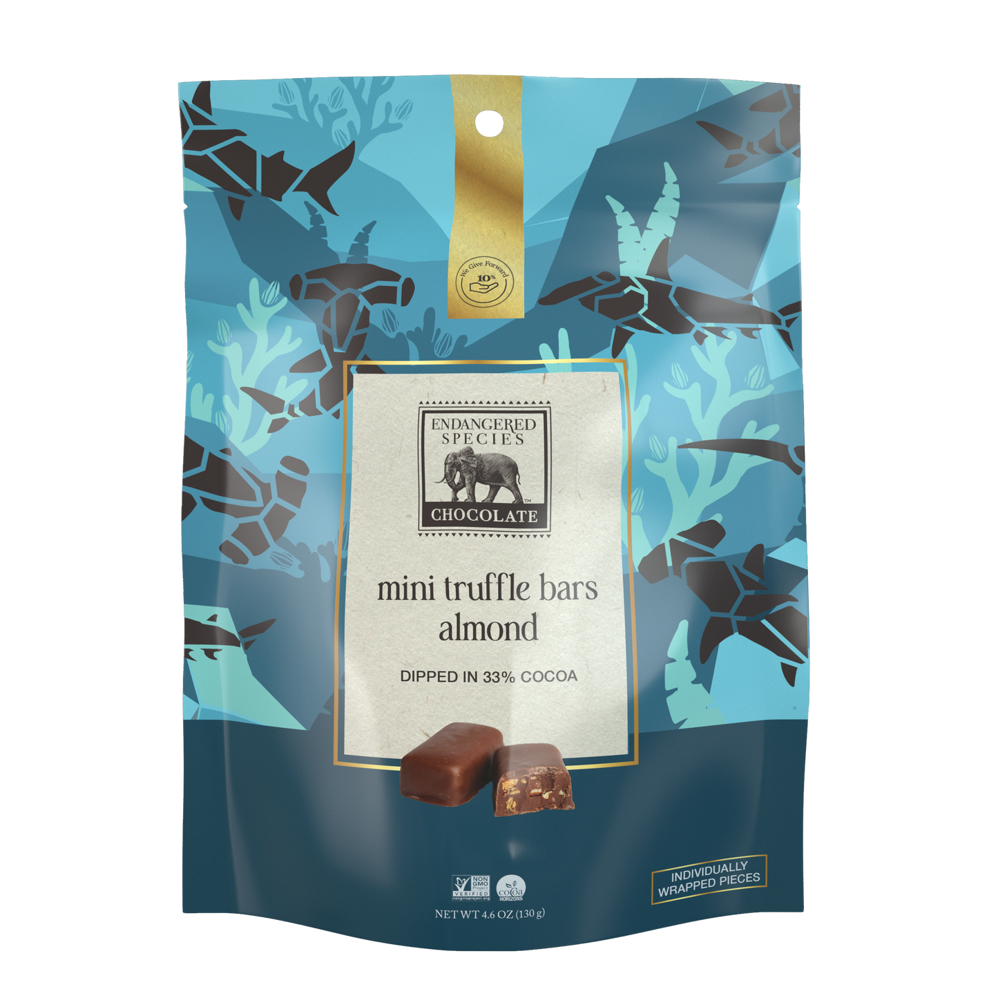 mini truffle bars almond - dipped in 33% cocoa