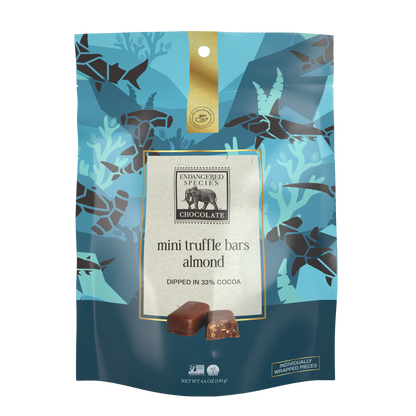 mini truffle bars almond - dipped in 33% cocoa