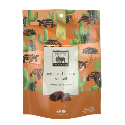 mini truffle bars sea salt - dipped in 55% cocoa